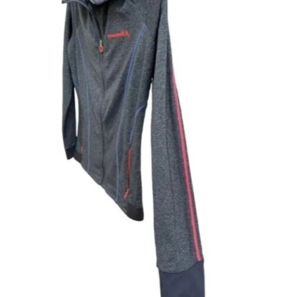 Le Coq Sportif Modulate Size Medium Gray Lightweight Full ZIp Fitted Hoodie - Picture 4 of 7